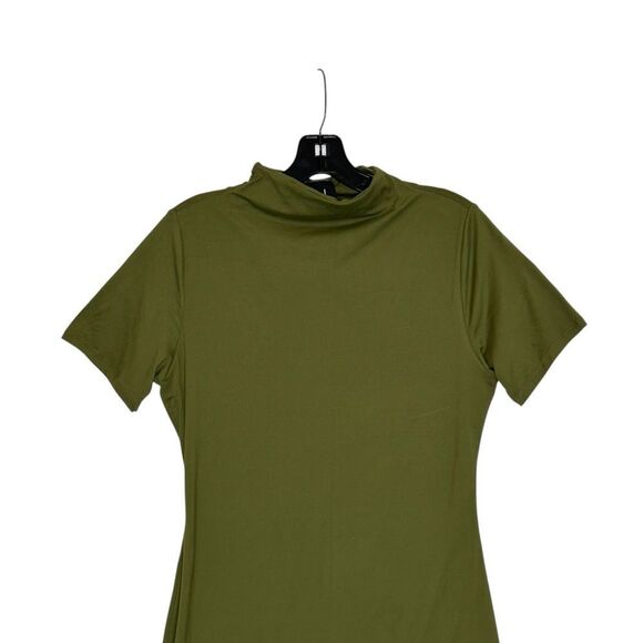 Naked Wardrobe Green Bare Crewneck Mini Dress | 1X - Picture 4 of 7